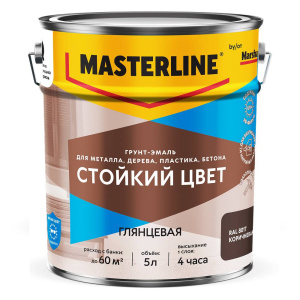 Грунт-эмаль универсальная Masterline RAL6005 зелёный 0,75 л Pinotex 