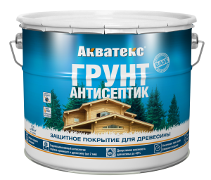 Грунт антисептик глубокопроникающий Акватекс бесцветный 9 л Рогнеда 